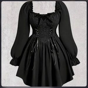 Elegant Black Lace Goth/Vampire Dress